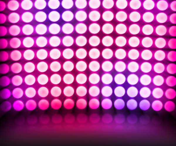 紫跳迪斯科灯光舞台背景