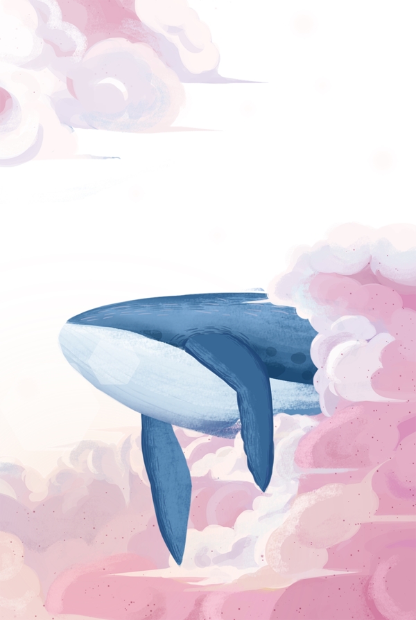 梦境中的蓝鲸梦幻边框