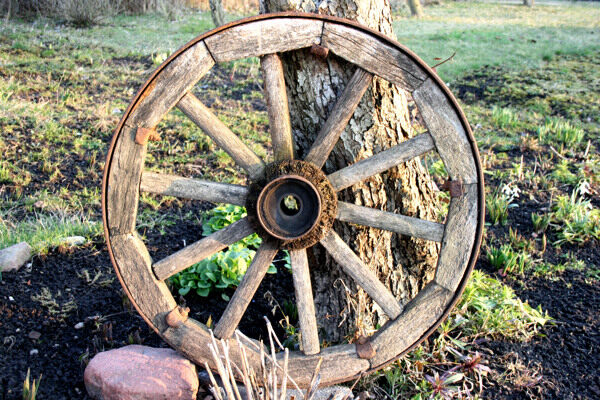 高清特色素材古代车轮