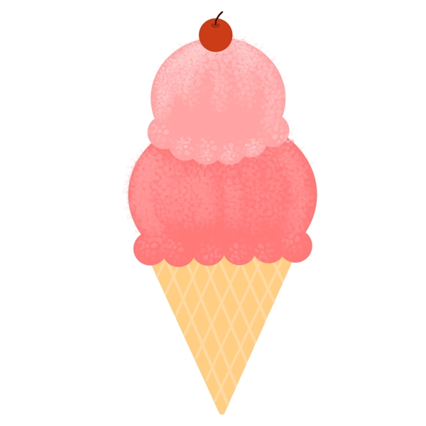 马卡龙色樱桃冰淇淋