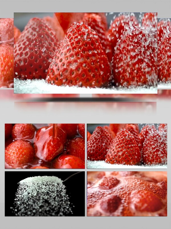 草莓美食制作宣传视频素材