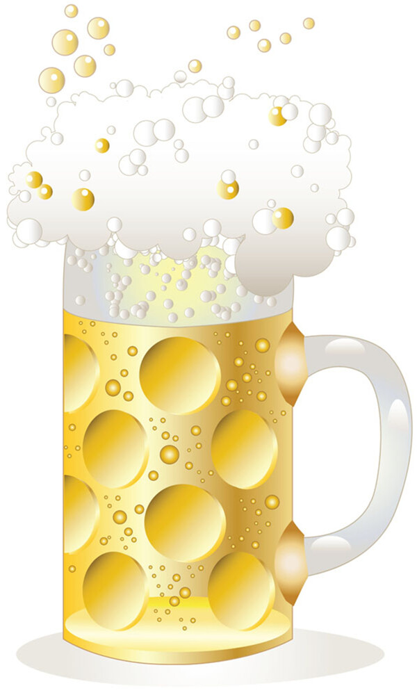矢量啤酒杯设计图片