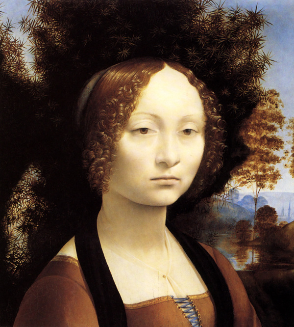 达芬奇油画女人图片