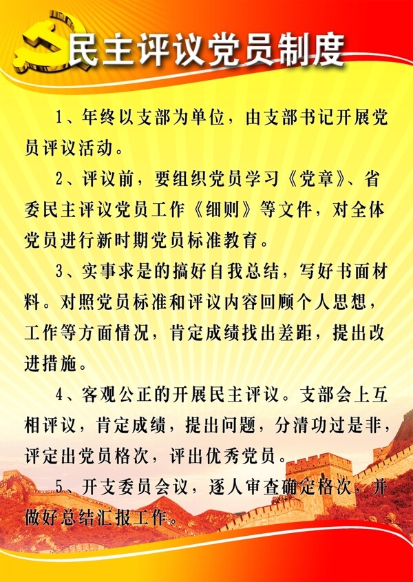 民主评议党员制度图片