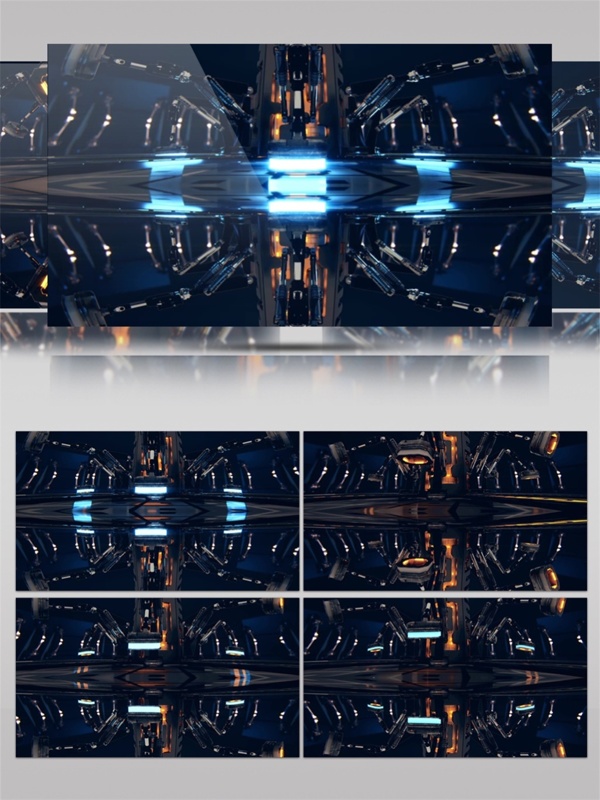 蓝光星际飞船视频素材