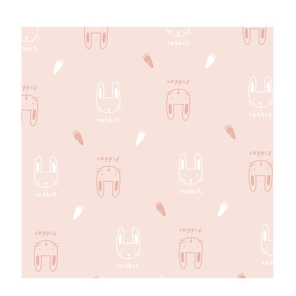 粉红猫咪装饰图案