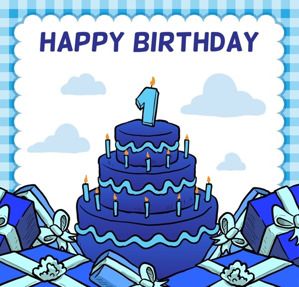祝你生日快乐卡蛋糕