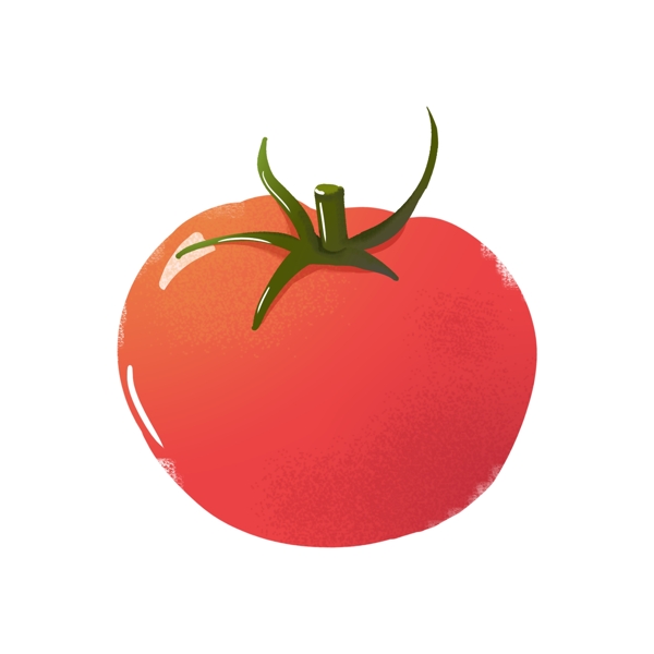 蔬菜水果元素之手绘风西红柿
