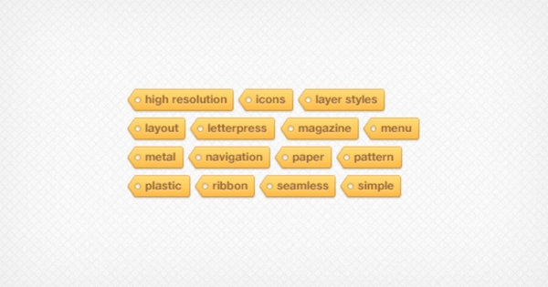 精致小标签图标psd分层素材