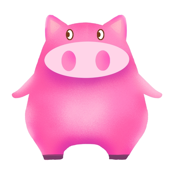 可爱卡通粉色猪猪原创元素