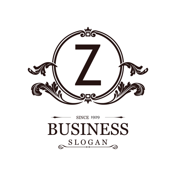 字母z和装饰框架logo模板