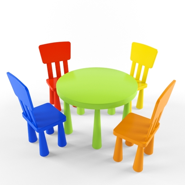 儿童塑料桌椅模型