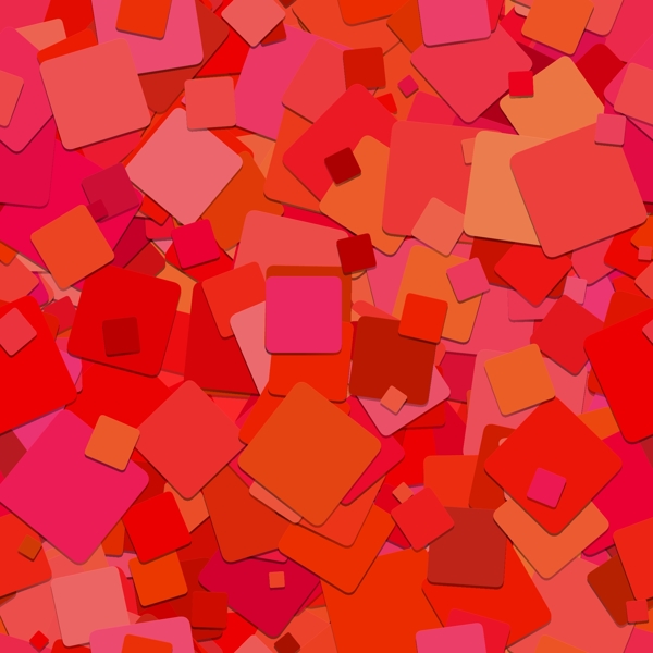 各种红色正方形叠加装饰图案背景