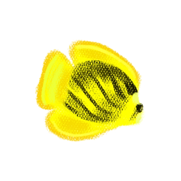 黄色观赏鱼矢量元素
