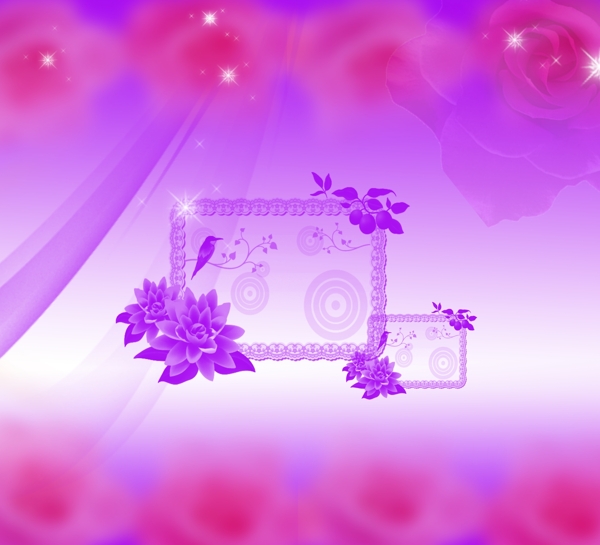 紫色梦幻照片模版图片