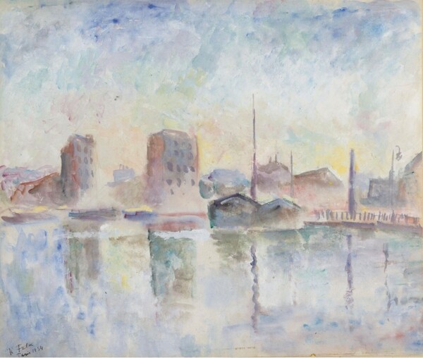 RobertFalkViewofaRiver1934画家风景画静物油画建筑油画装饰画