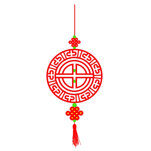 红色中国结节日装饰矢量过年喜庆元素