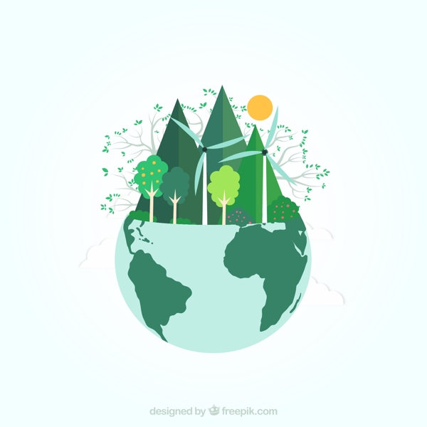 绿色能源地球剪贴画