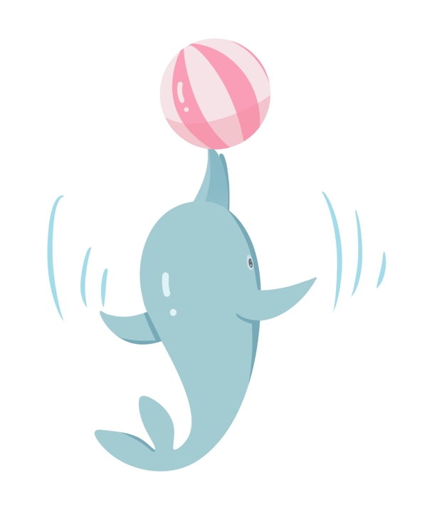 海豚玩球动物