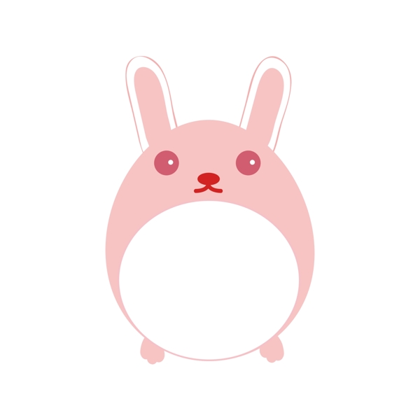 手绘可爱兔子小动物边框贴纸