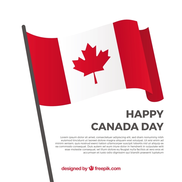 加拿大国庆日国旗背景