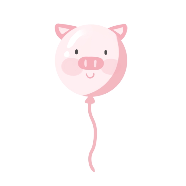 漂浮粉色小猪气球装饰