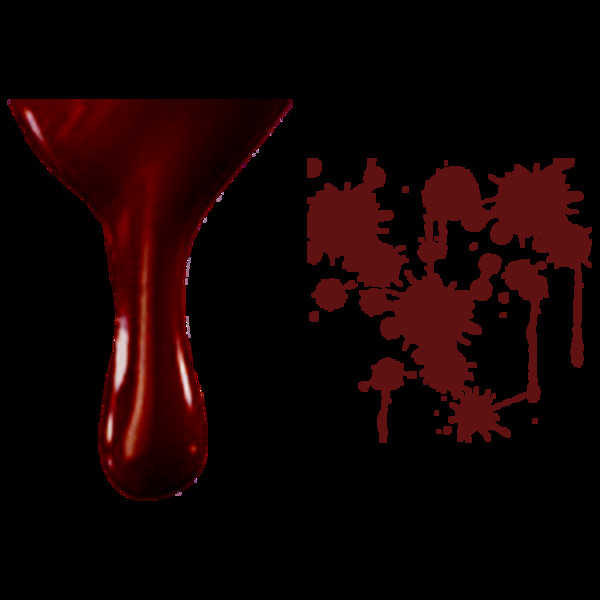 红色血迹免抠png透明图层素材