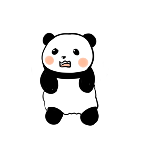 原创可爱熊猫生气表情包素材