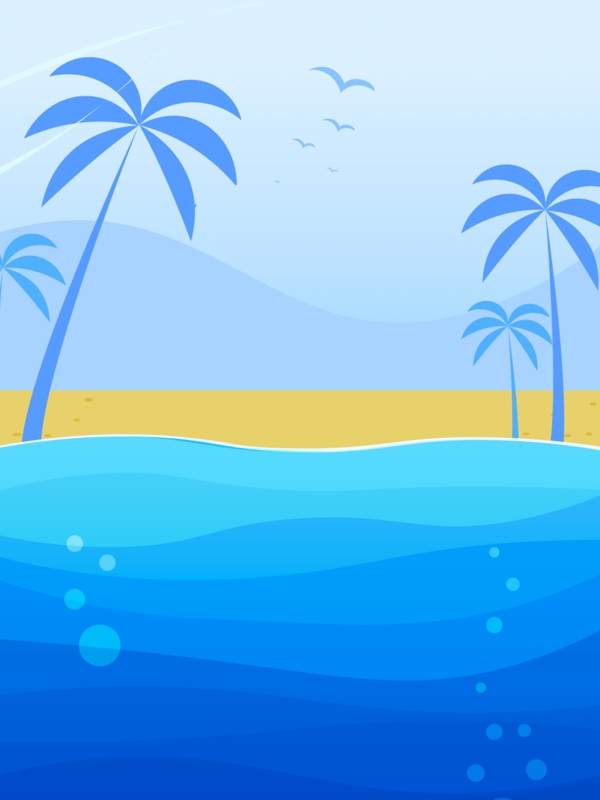 蓝色沙滩旅游度假海洋背景图