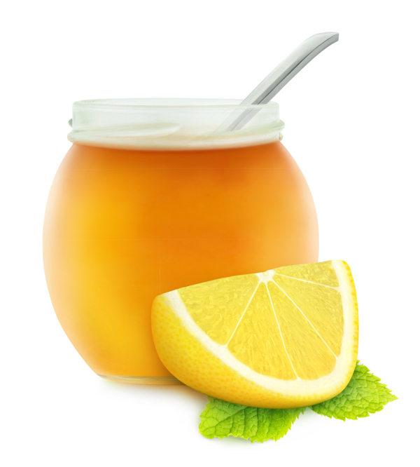 柠檬与杯子内的果汁图片