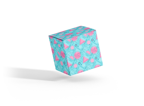 正方形纸盒包装效果图