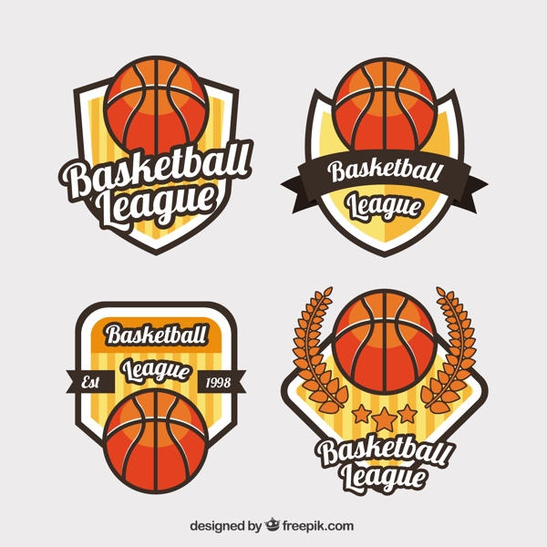 平面设计中四种篮球标识的分类