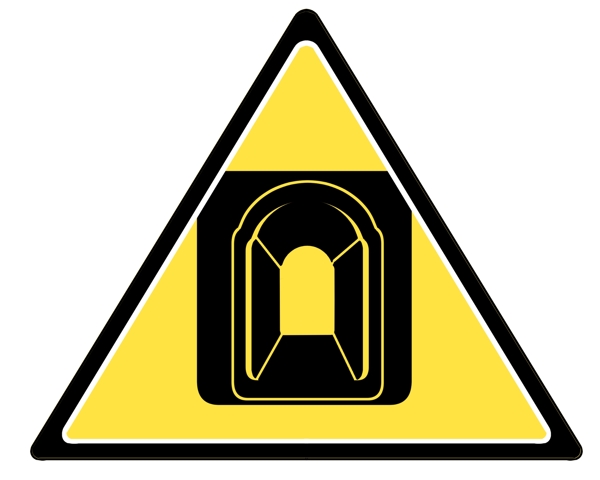 前方隧道警示图标