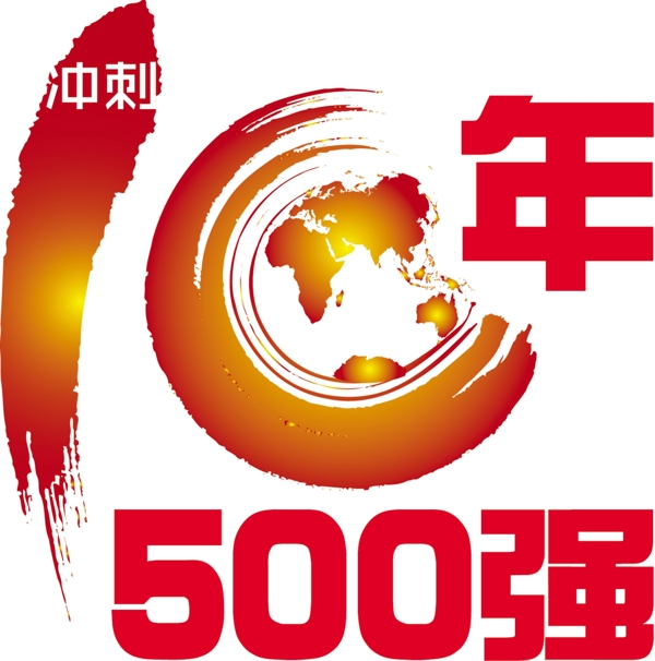 10年冲刺500强