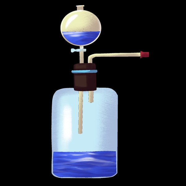 化学实验蒸馏插画