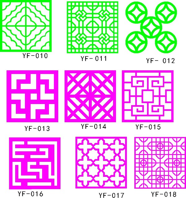 镂空装饰镂空隔断雕刻矢量CDR370