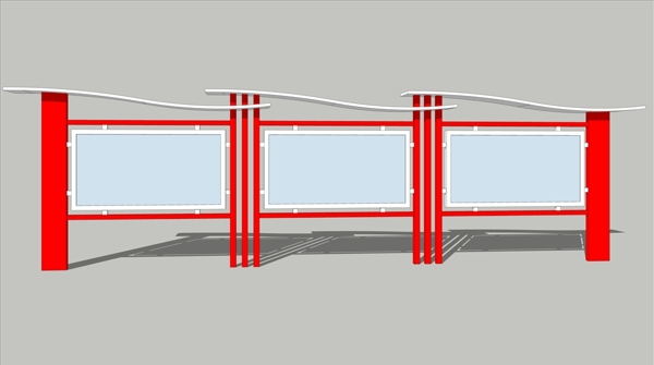 宣传栏模型