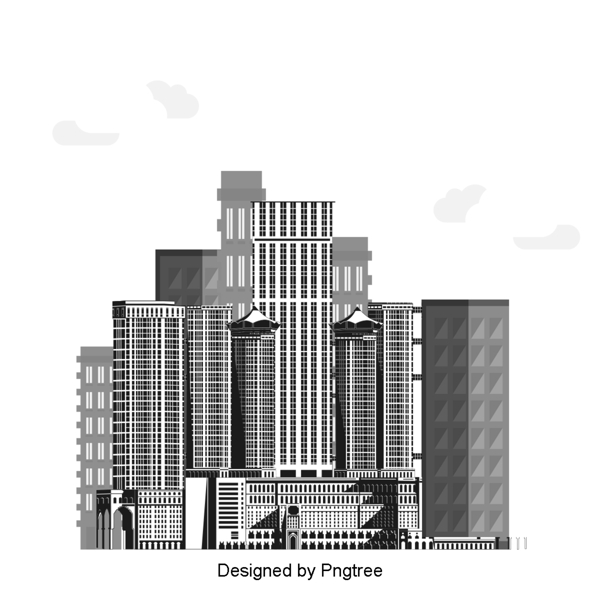 卡通城市矢量式建筑设计