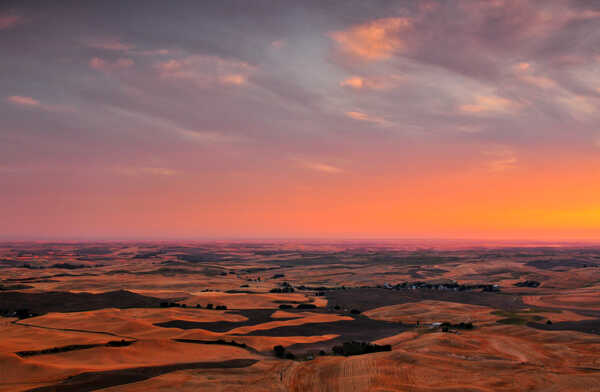 秋季夕阳景观图片