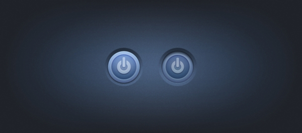 蓝色开关icon图标设计