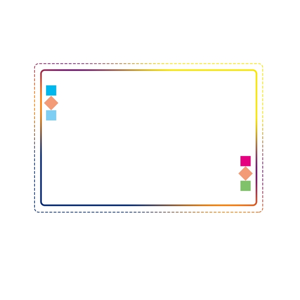 原创可爱简约卡通边框形状套图元素