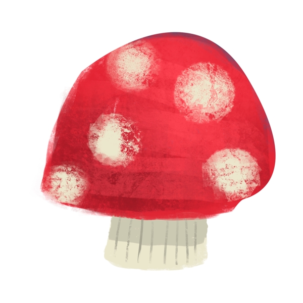 简约手绘小蘑菇透明素材