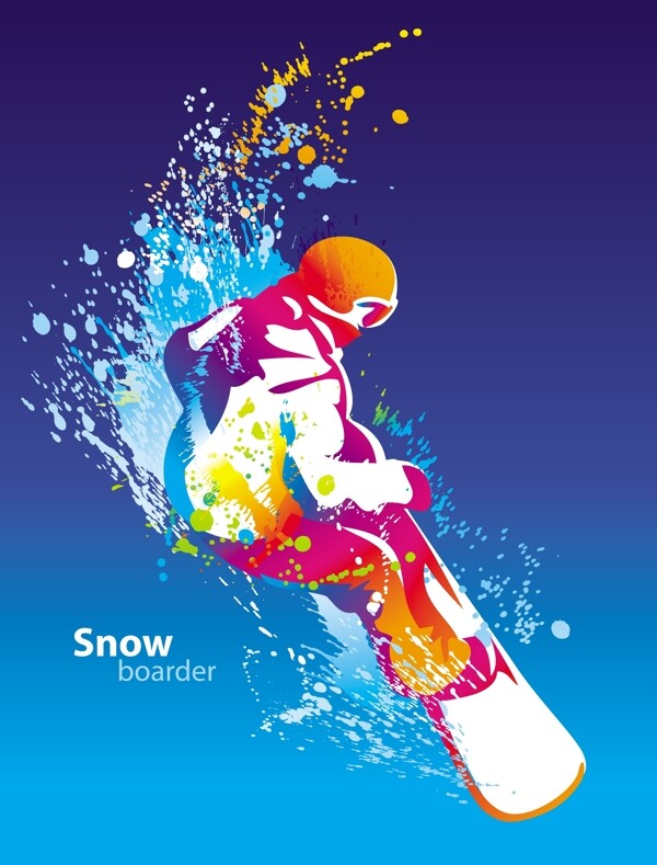 里约奥运会滑雪冲浪运动素材运动人物剪影
