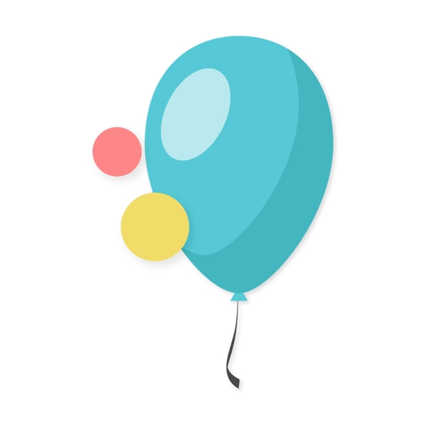 彩色节日气球透明素材