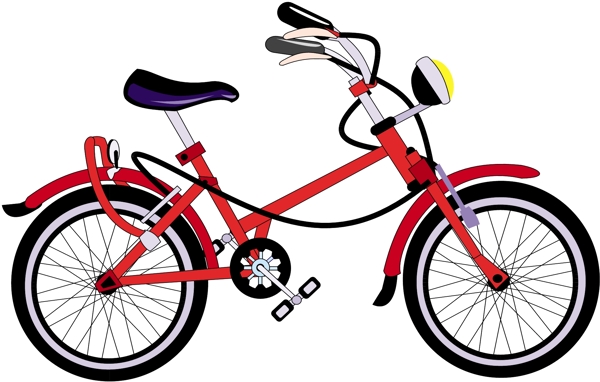 自行车交通工具矢量素材EPS格式0072