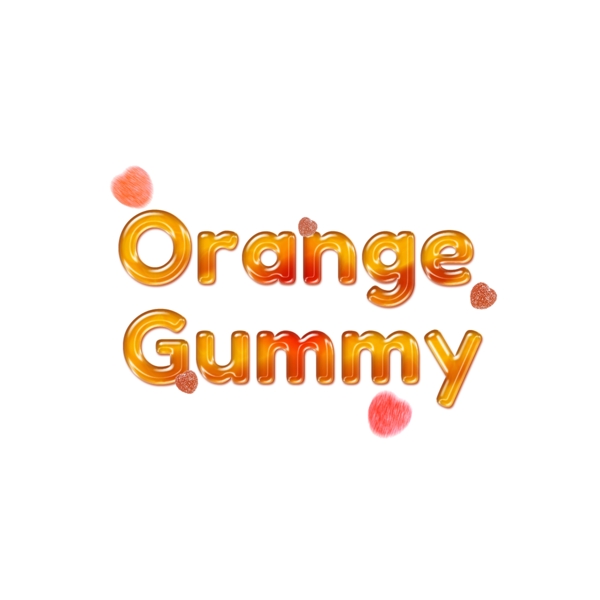 简单的橙色软糖字体