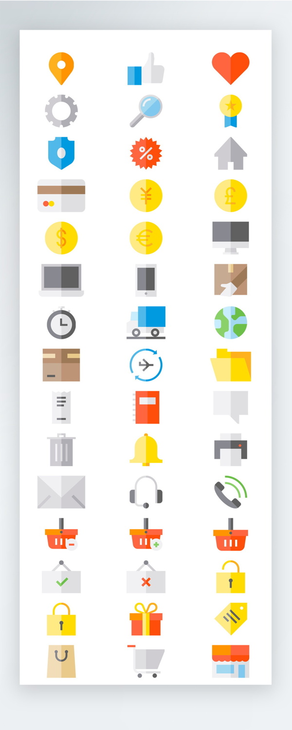 彩色工作生活图标矢量AI素材icon
