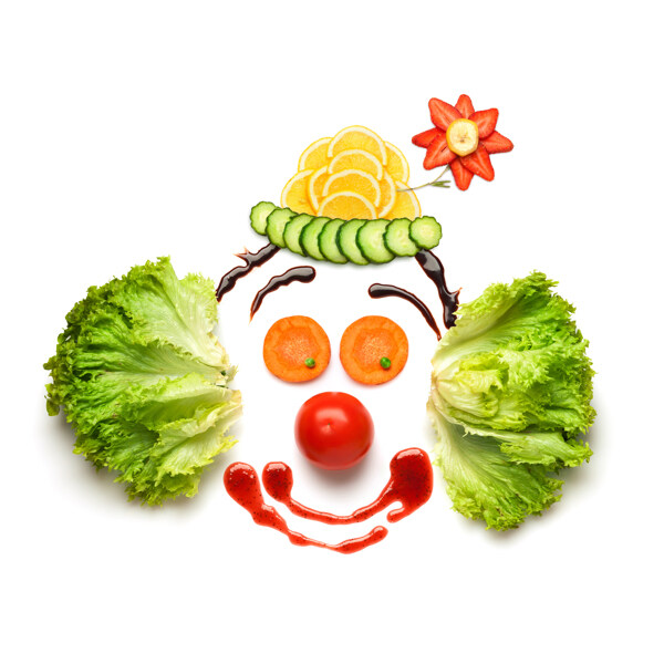 蔬菜水果组成的小丑