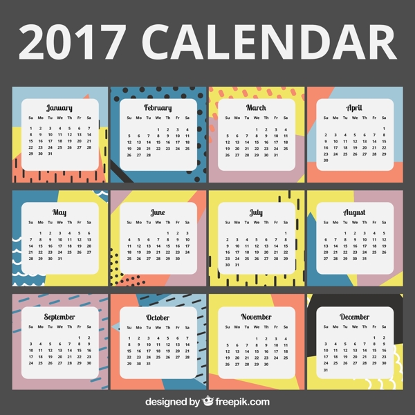 2017抽象日历