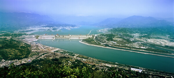 三峡大坝全景图片